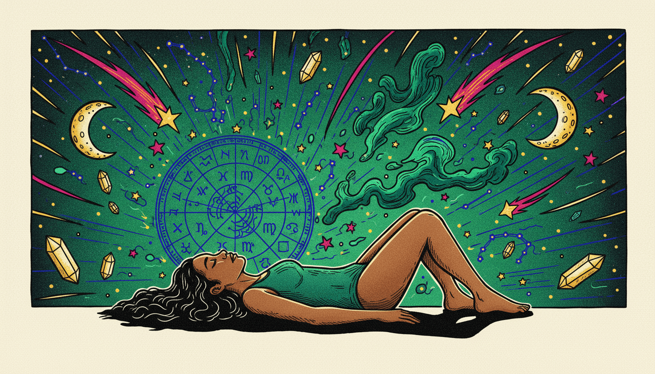 Laptop showing free birth chart calculator with zodiac wheel and planetary positions